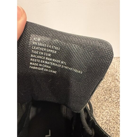 The Rail Leather Black Boots Lace Side Zip Up Biker Combat Size 41 - Picture 8 of 8